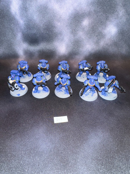 Games Workshop Warhammer 40K Space Marines Tactical Squad Partially Painted 2117