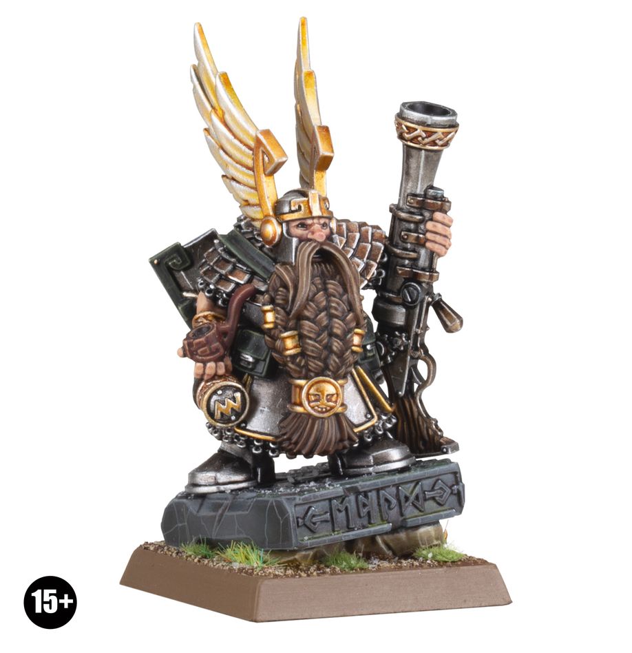 DWARF THANE WITH HANDGUN ON OATHSTONE