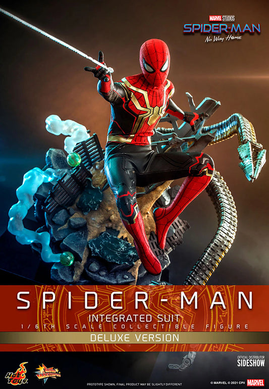 Spider-Man (Integrated Suit) Deluxe Version Sixth Scale Collectible Figure - Spider-Man: No Way Home (Hot Toys)